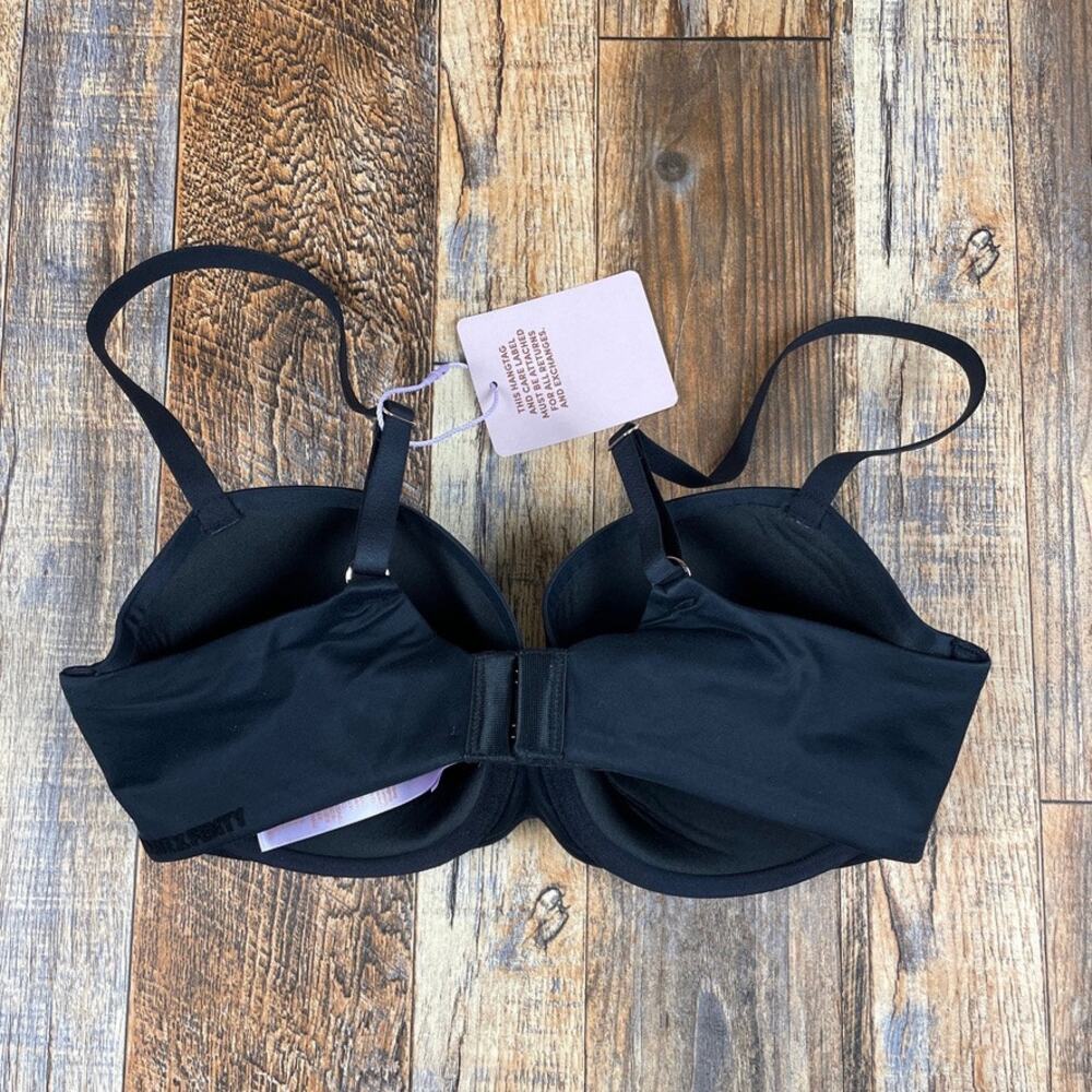 Savage X Fenty by Rihanna Women 32DD Caviar Black Soft N Savage Padded Demi Bra - Picture 5 of 16